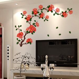Transform Your Walls with Multicolor Antique Floral Branch Decals